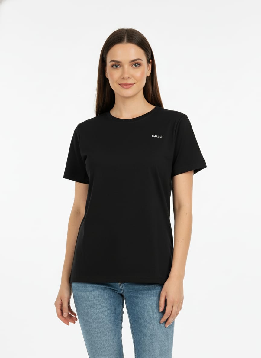 JET BLACK 100% SUPIMA COTTON TEE