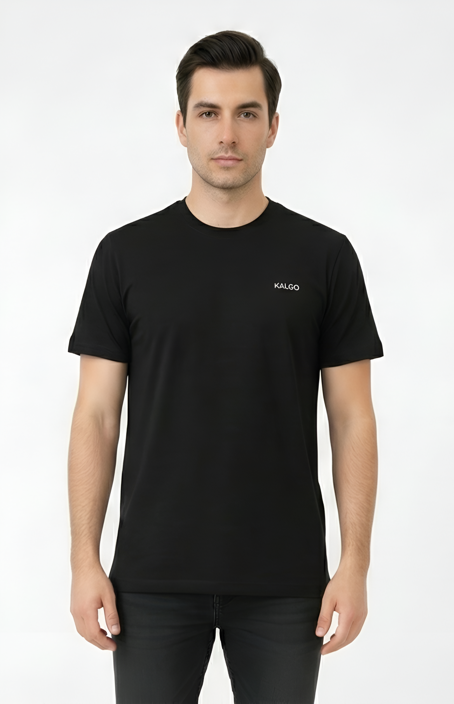 JET BLACK 100% SUPIMA COTTON TEE