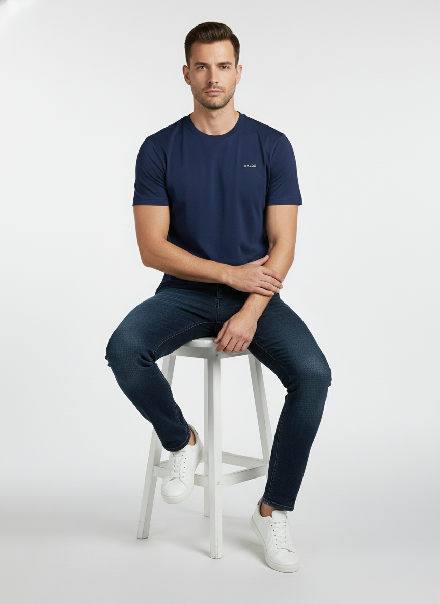 MIDNIGHT NAVY 100% SUPIMA COTTON TEE