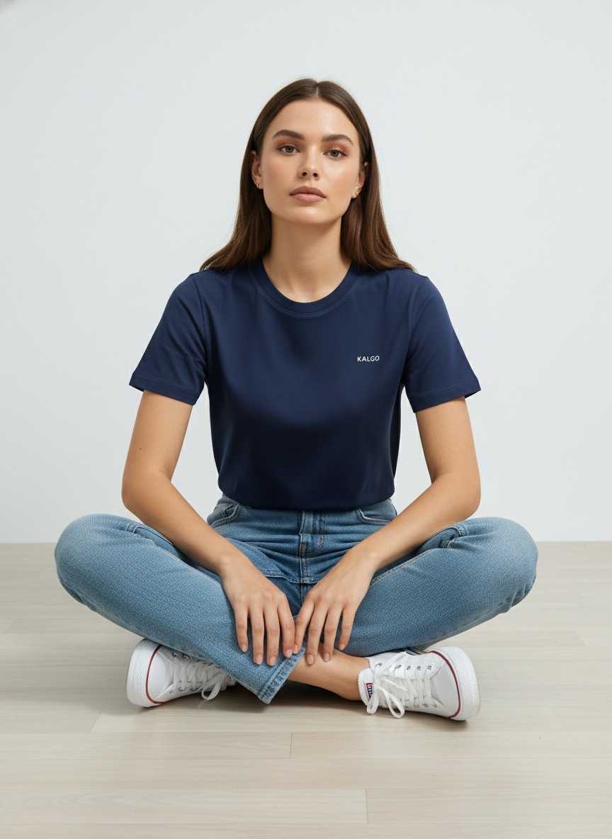 MIDNIGHT NAVY 100% SUPIMA COTTON TEE