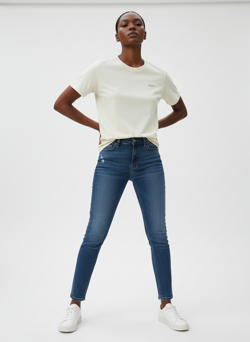 LATTE BEIGE 100% SUPIMA COTTON TEE