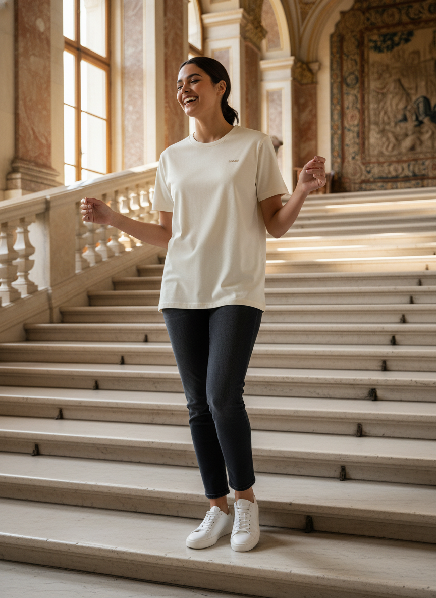 ARTIC WHITE 100% SUPIMA COTTON TEE