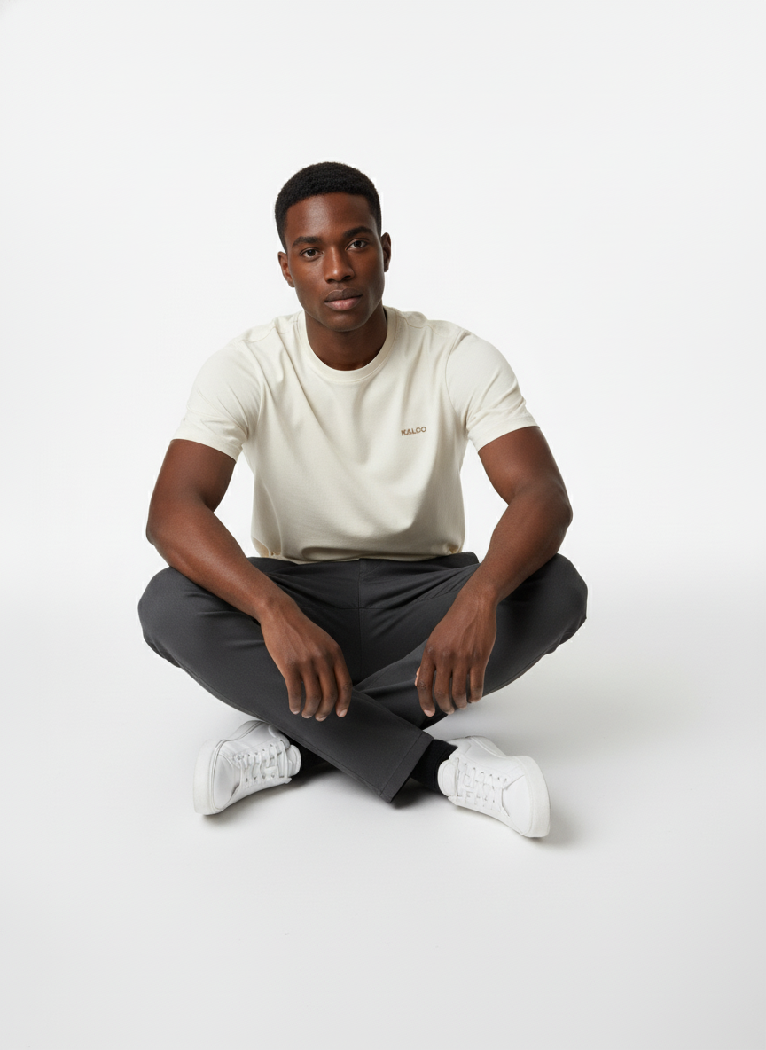 LATTE BEIGE 100% SUPIMA COTTON TEE