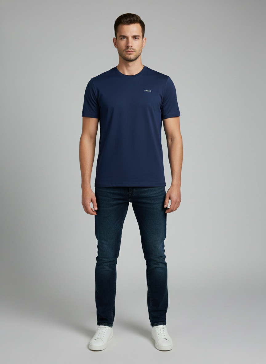 MIDNIGHT NAVY 100% SUPIMA COTTON TEE