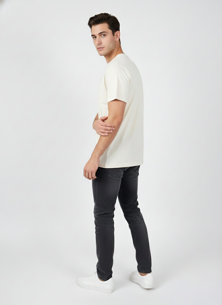 ARTIC WHITE 100% SUPIMA COTTON TEE