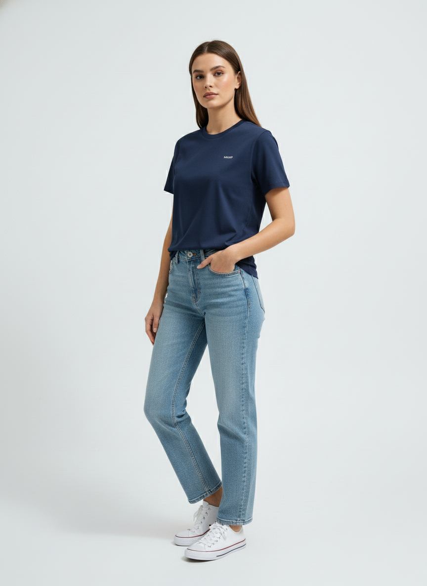 MIDNIGHT NAVY 100% SUPIMA COTTON TEE