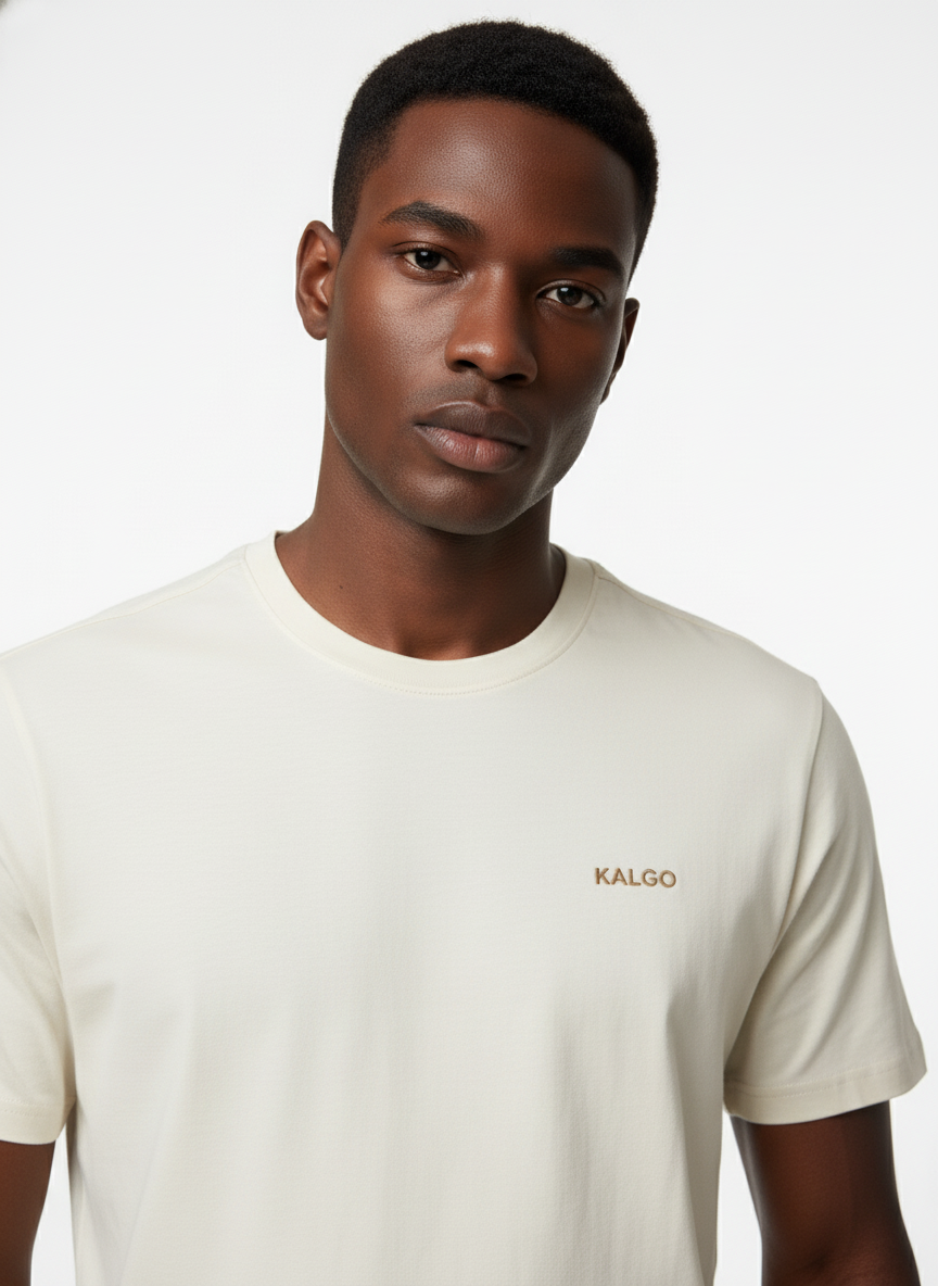 LATTE BEIGE 100% SUPIMA COTTON TEE